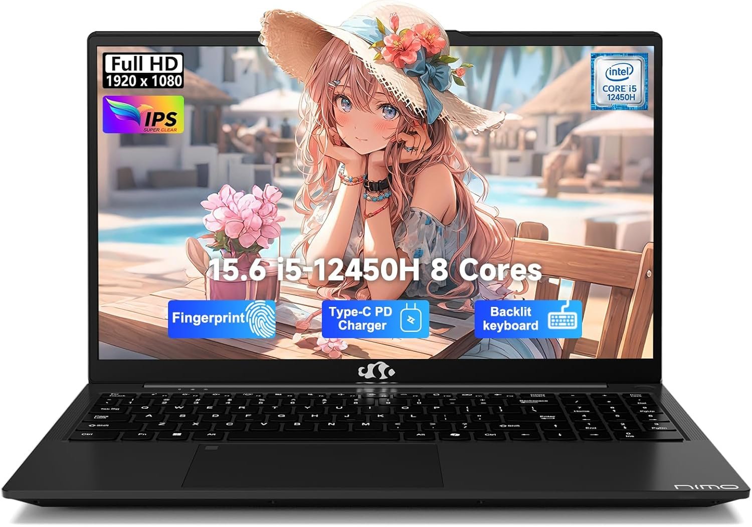 NIMO 15.6″ FHD lPS-Business-Laptop, 8 Cores Intel i5-1...