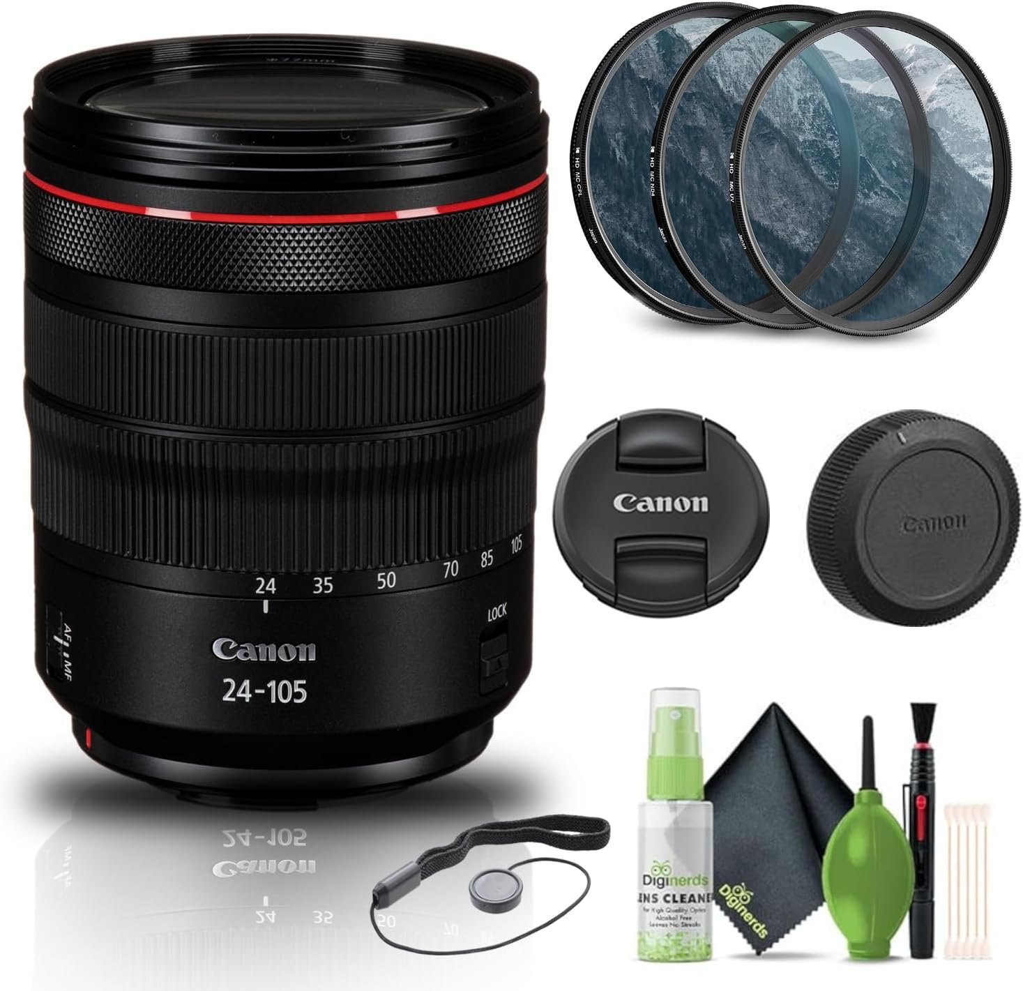 Canon RF 24-105mm f/4L is USM Lens (2963C002) + Filter Kit +...