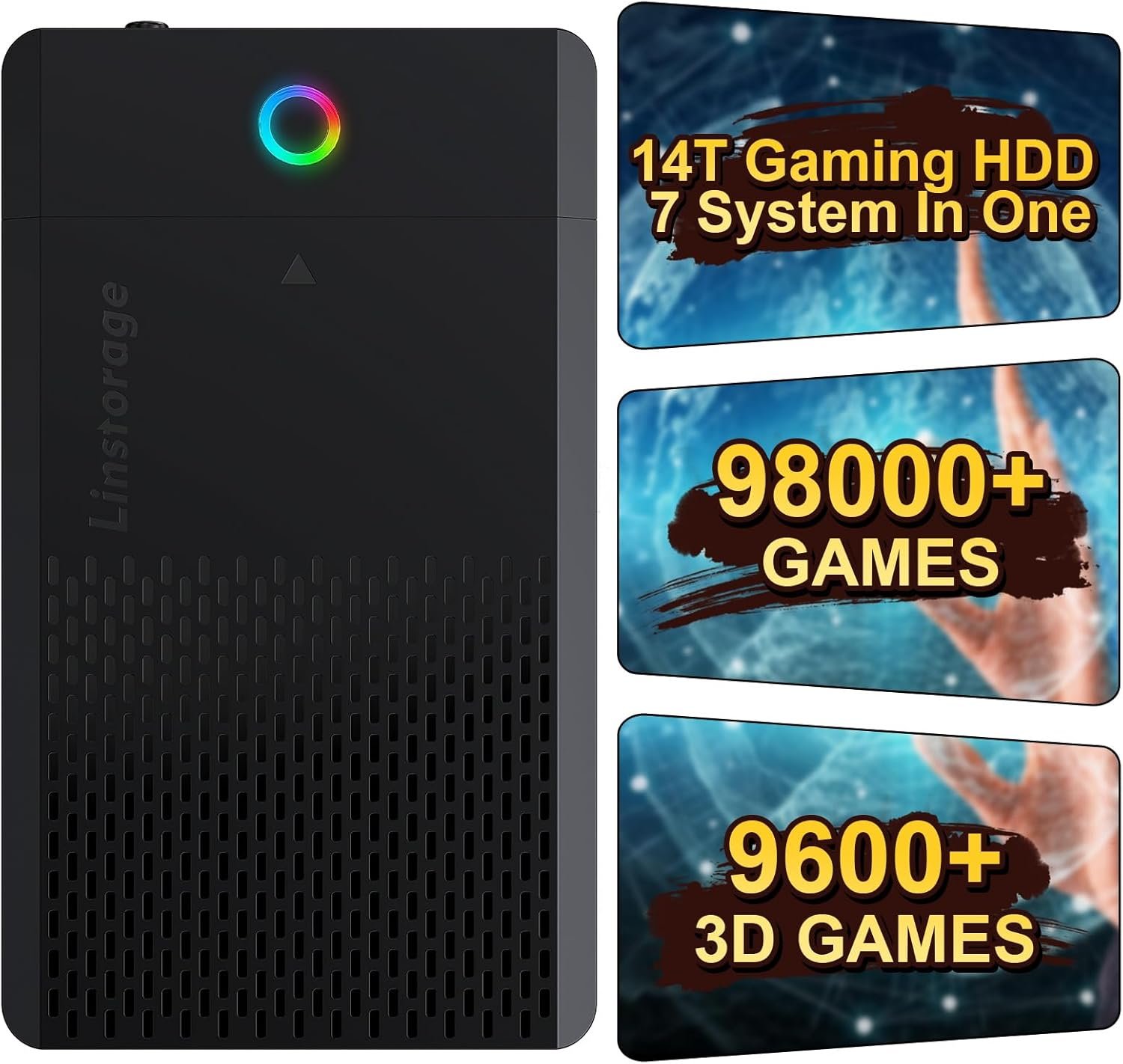 NEW 14TB Retro Gaming Hard Drive Preloaded with 98000+ Games...