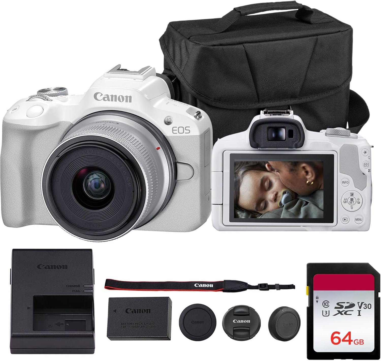 Canon EOS R50 Mirrorless Camera Kit – APS-C RF Camera with...