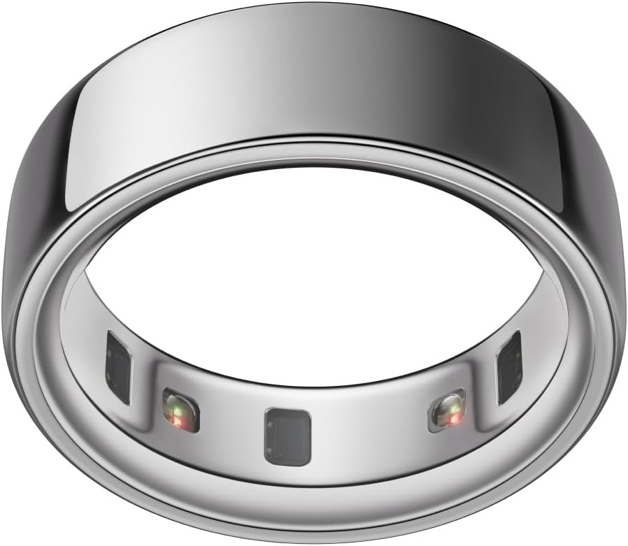 Oura Ring 4 – Silver – Size 8 – Size Befor...